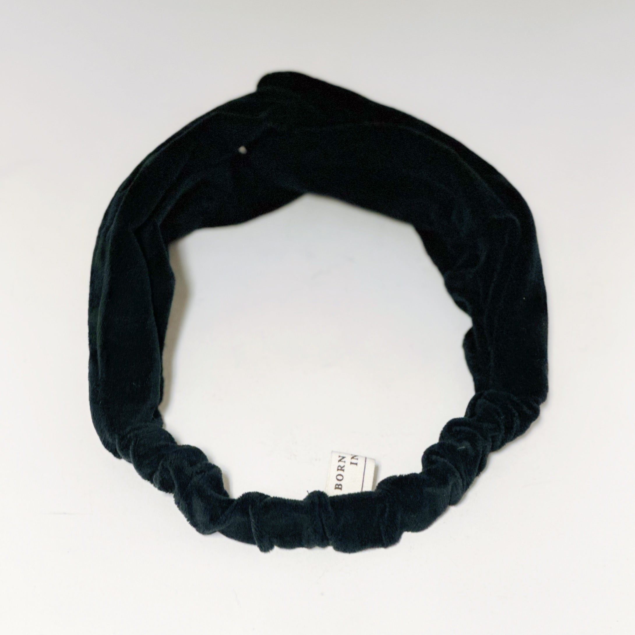 Black velvet loop Shape Headband