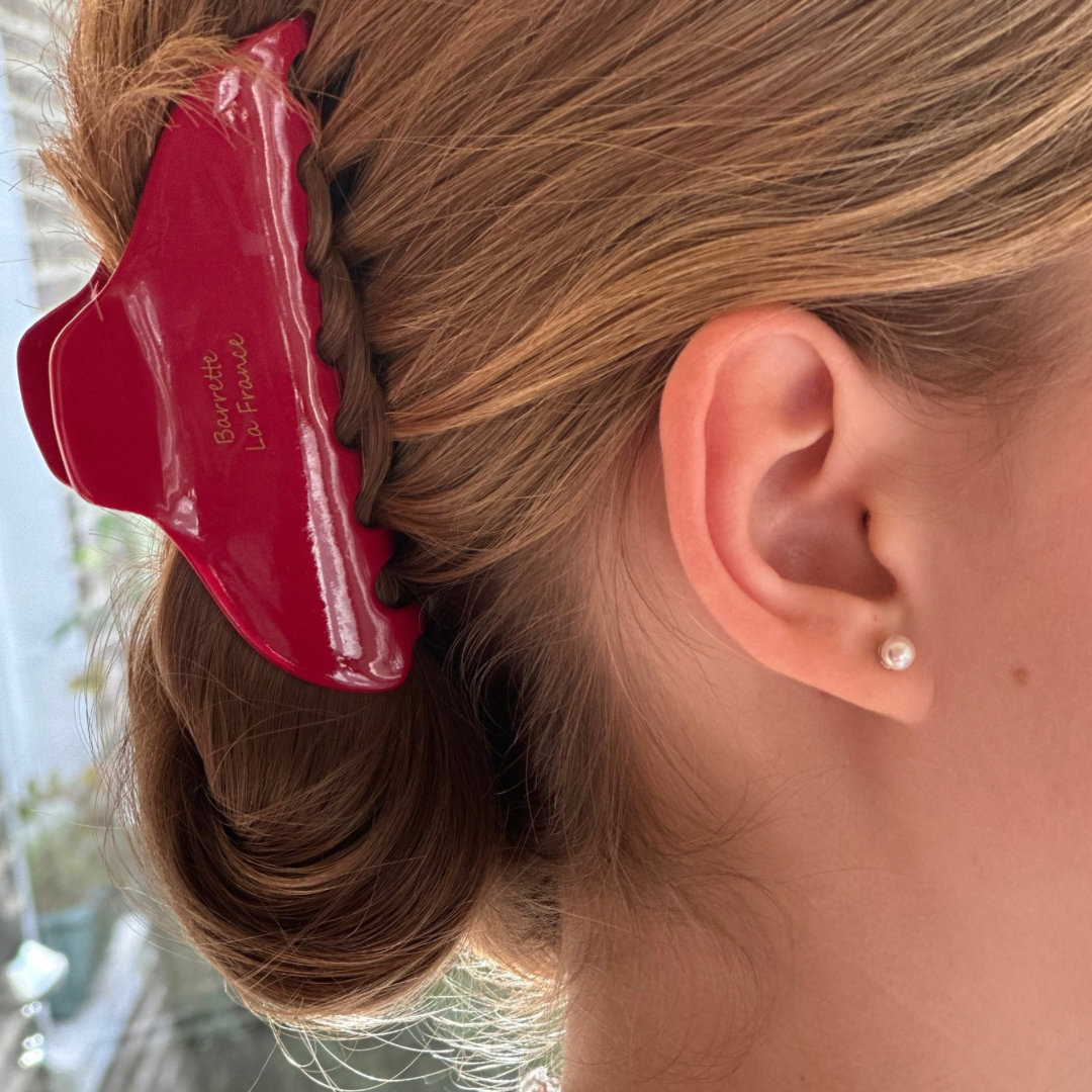 Red clutch claw Hair Clip Fastener