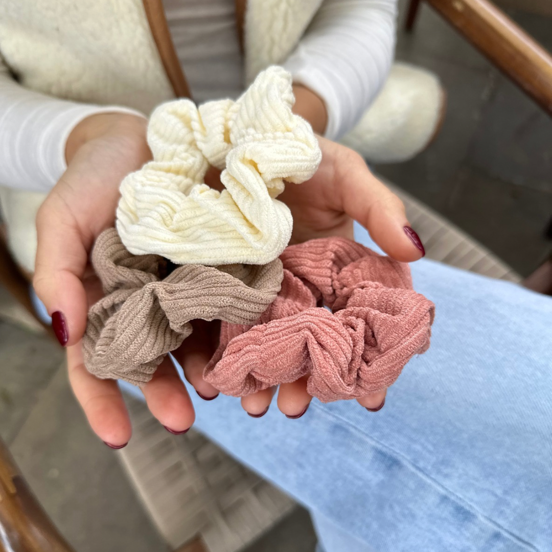 Corduroy scrunchie set Pack of 3