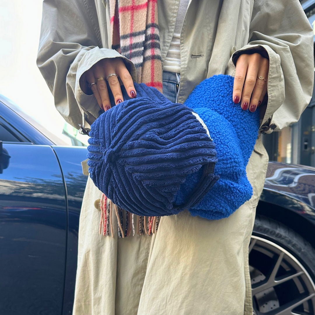 Corduroy hat navy