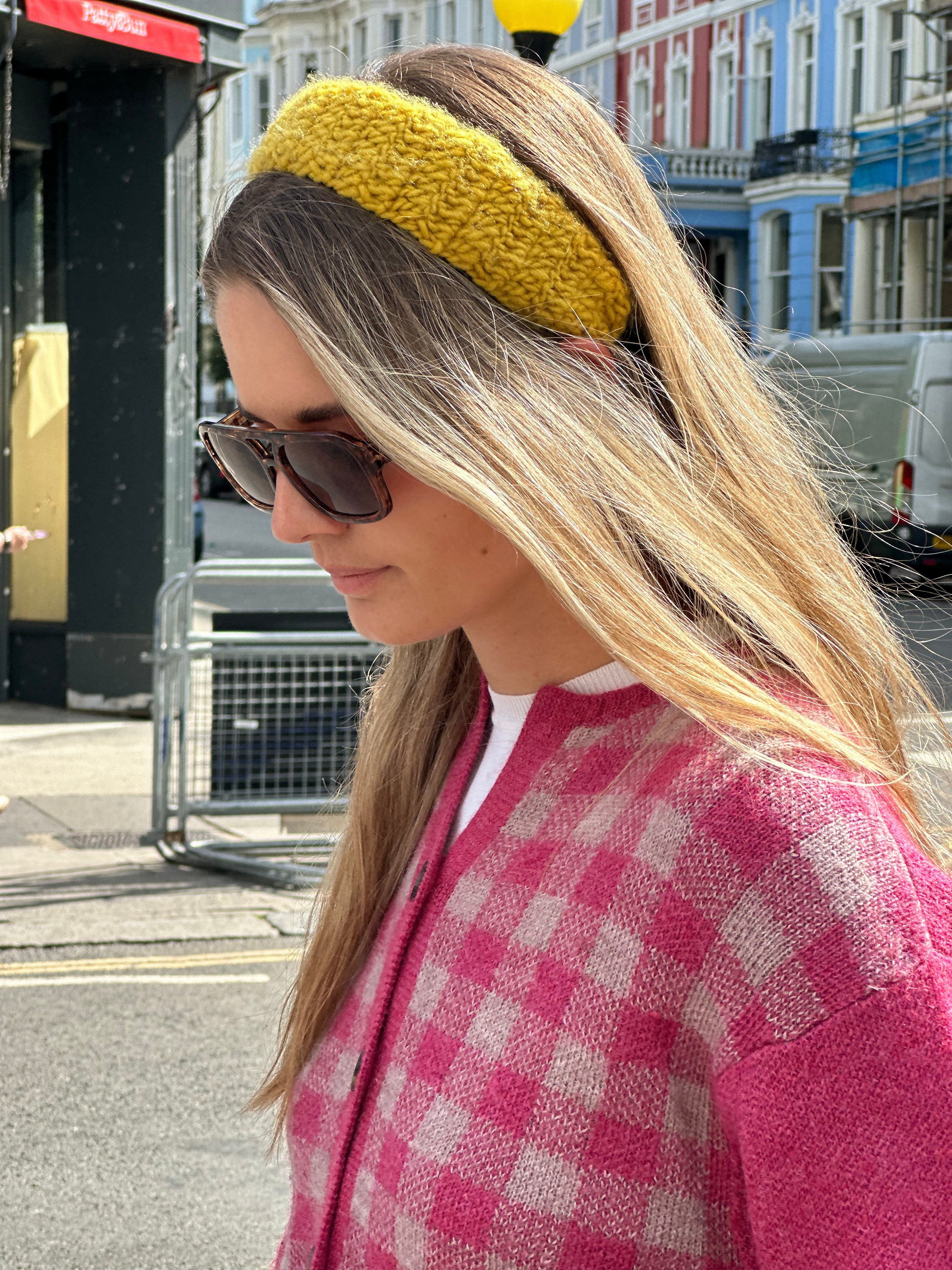 Crochet yellow Headband - Born In The Sun