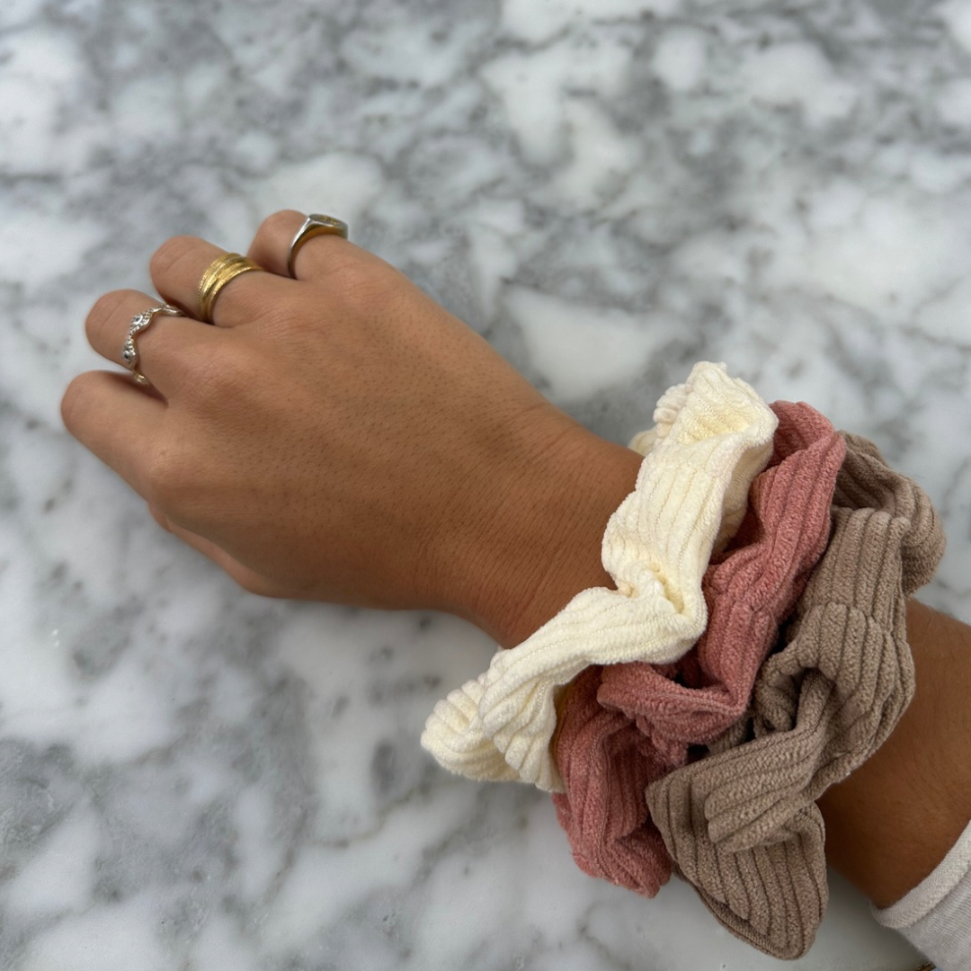 Corduroy scrunchie set Pack of 3