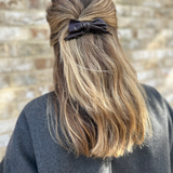 Brown Faux Leather Hair Clip Bow