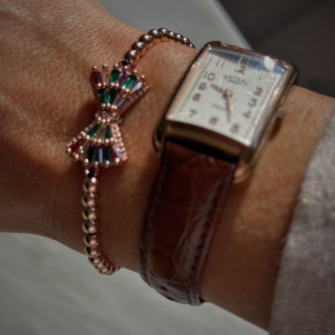 Bow diamante bracelet