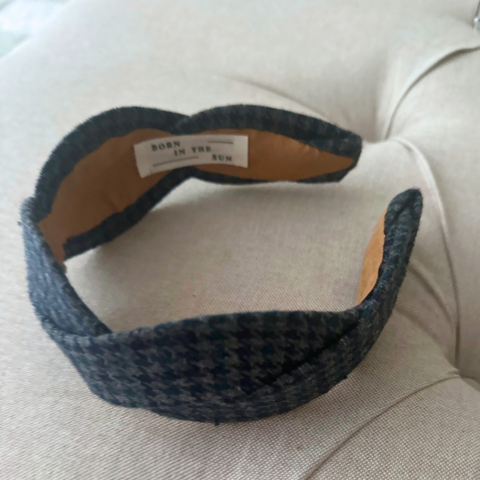 Grey tweed Scalloped shape Headband