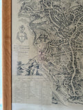 Siena city picture in wooden oak frame
