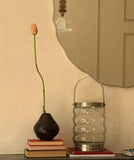 Large tall silver container