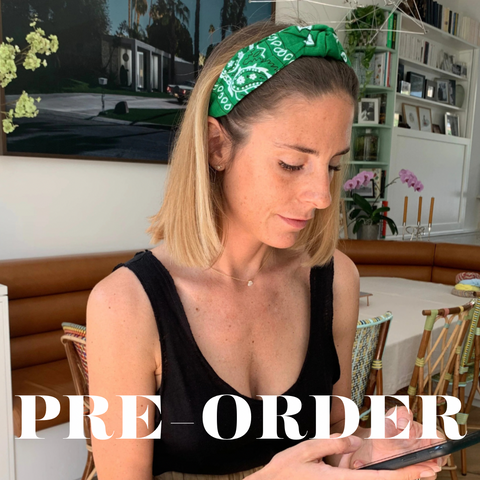 Bandana Green knotted headband