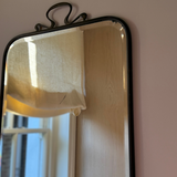Gunmetal mid century wall mirror