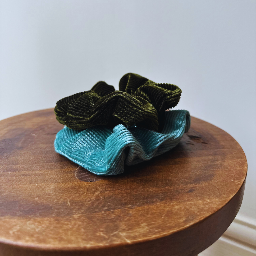 Aqua scrunchie set Pack of 2