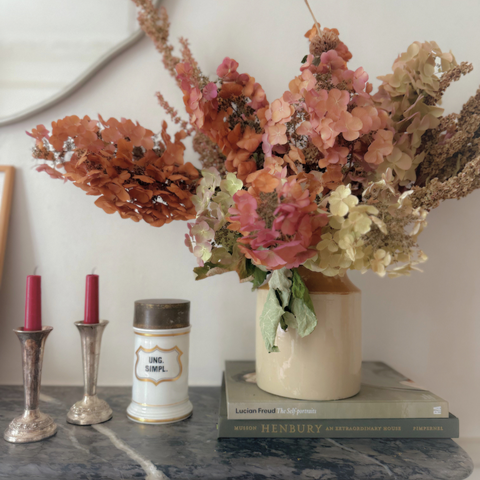 Large Ceramic vase with Dry Flowers