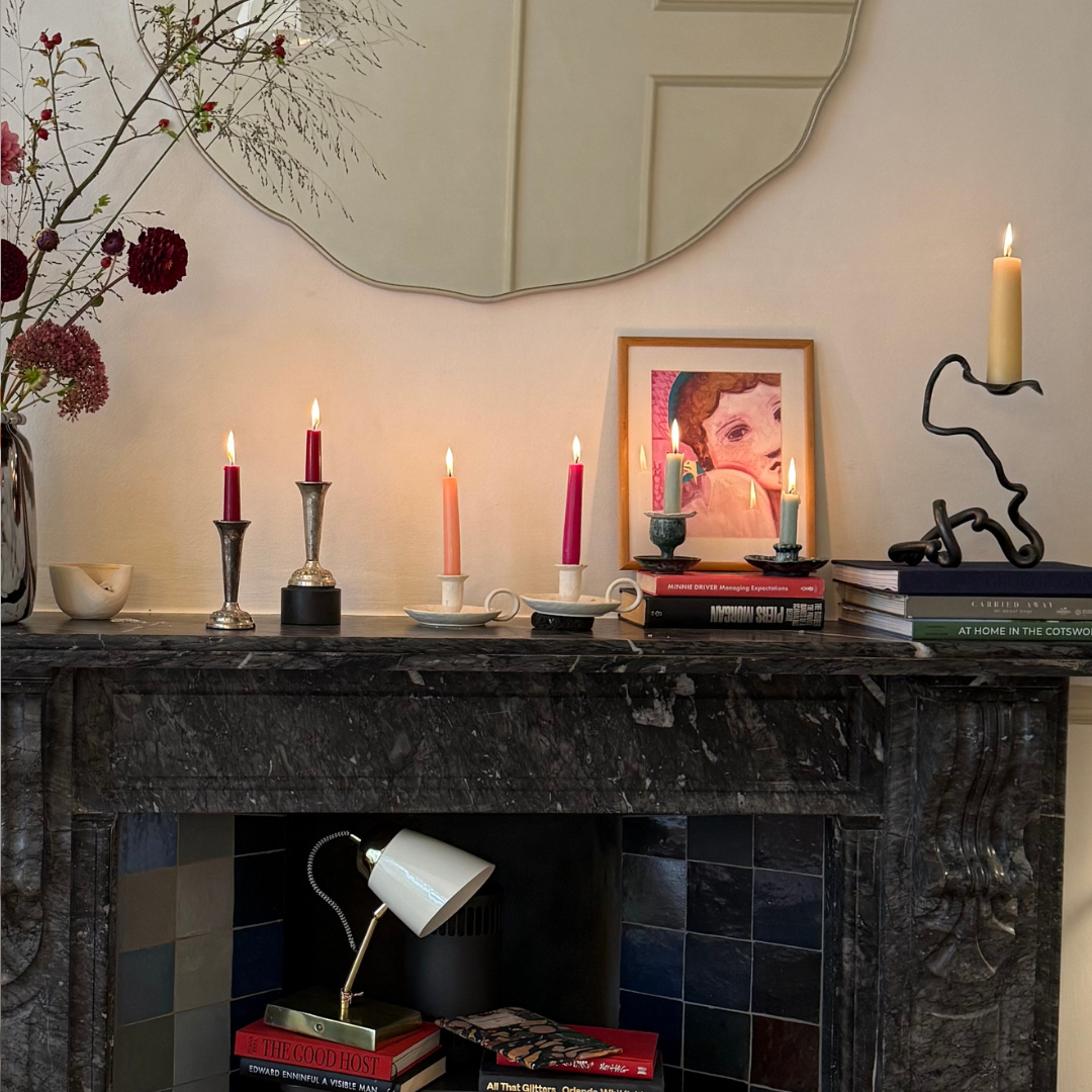 Iron Metal Sculpture - candle holder