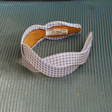 Classic gingham Scalloped shape Headband