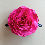 Pink Flower Claw Hair Clip