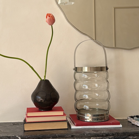 Large tall silver container