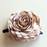 Beige Flower Claw Hair Clip