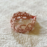 Basket weave Pink Platted Leather Headband - Born In The Sun