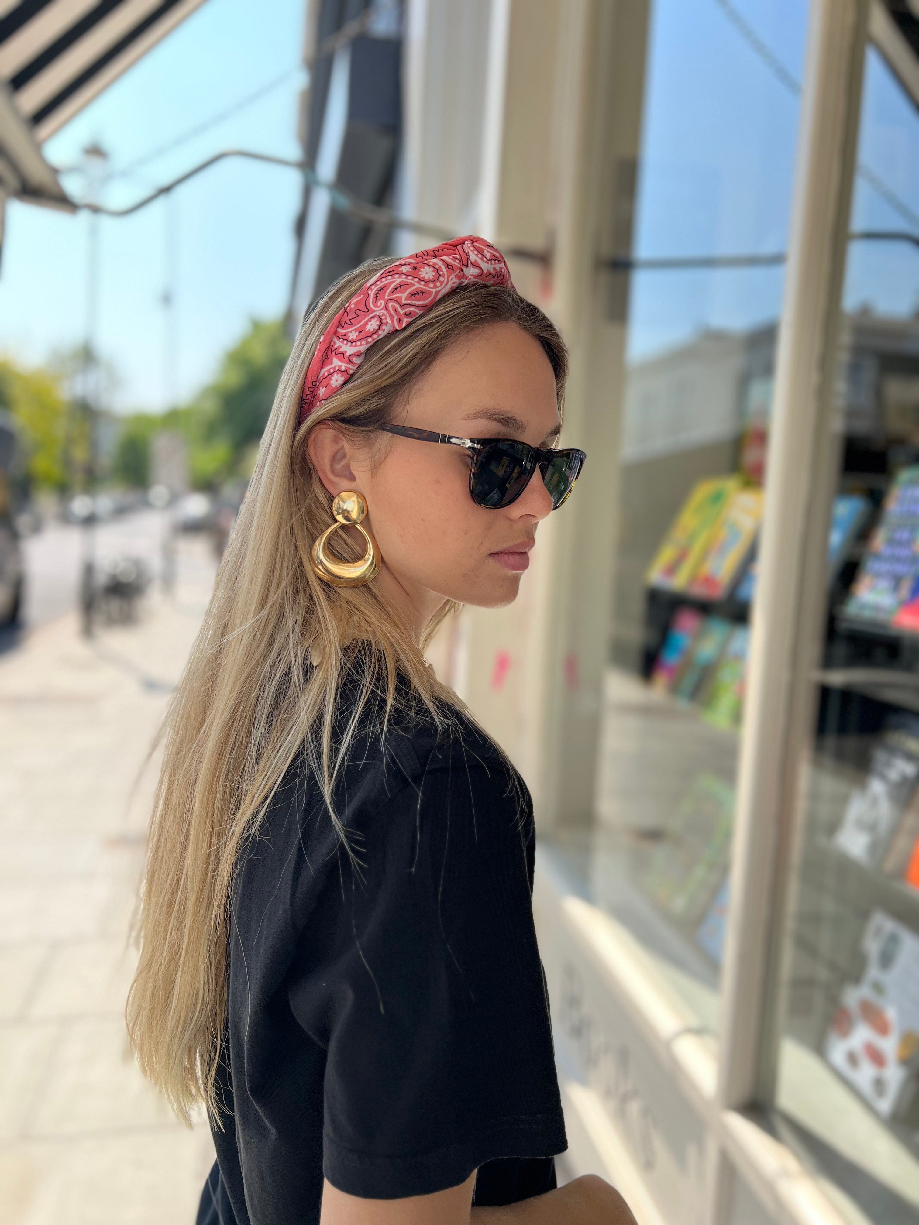 Bandana peach knotted headband Born In The Sun