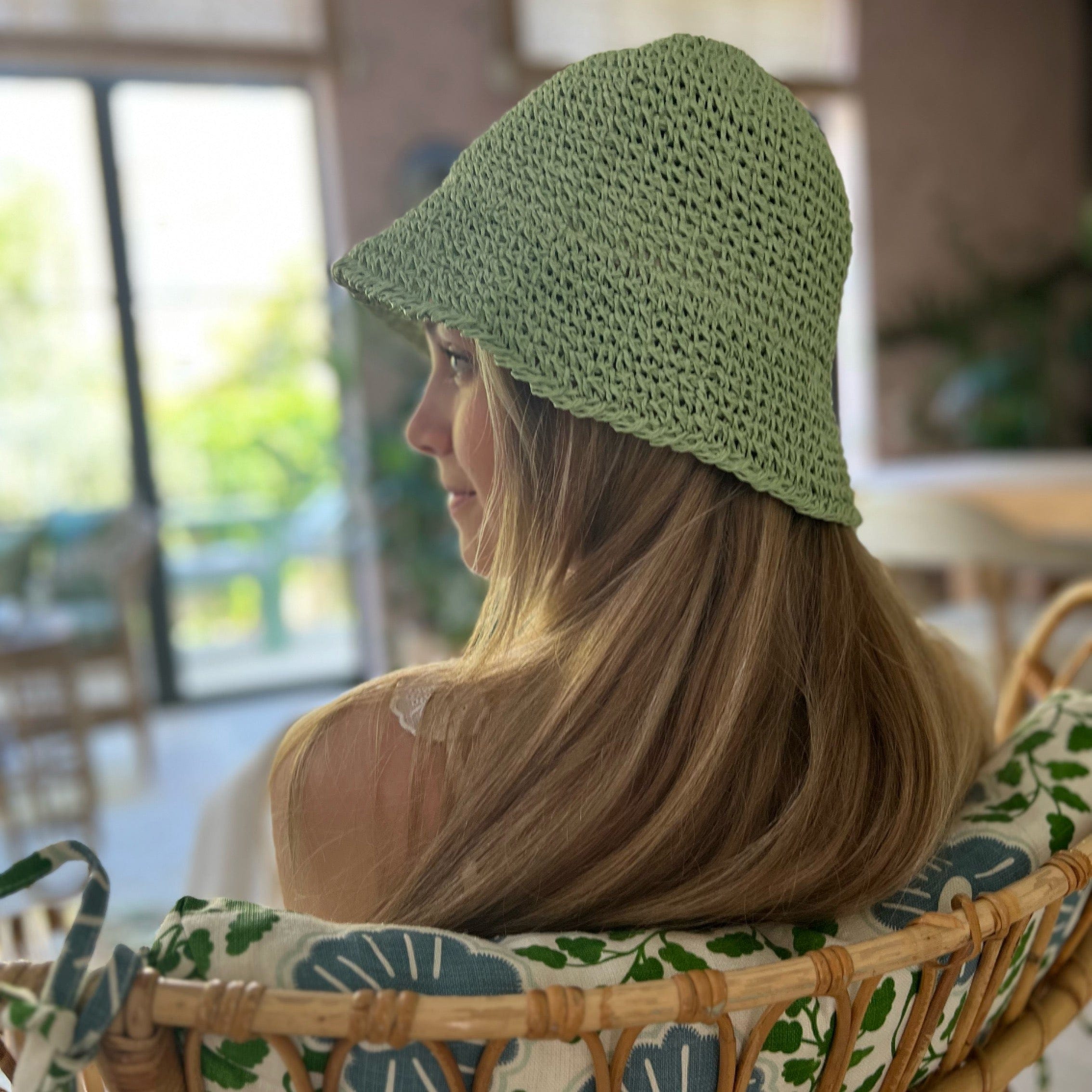 Green crochet hat - Born In The Sun