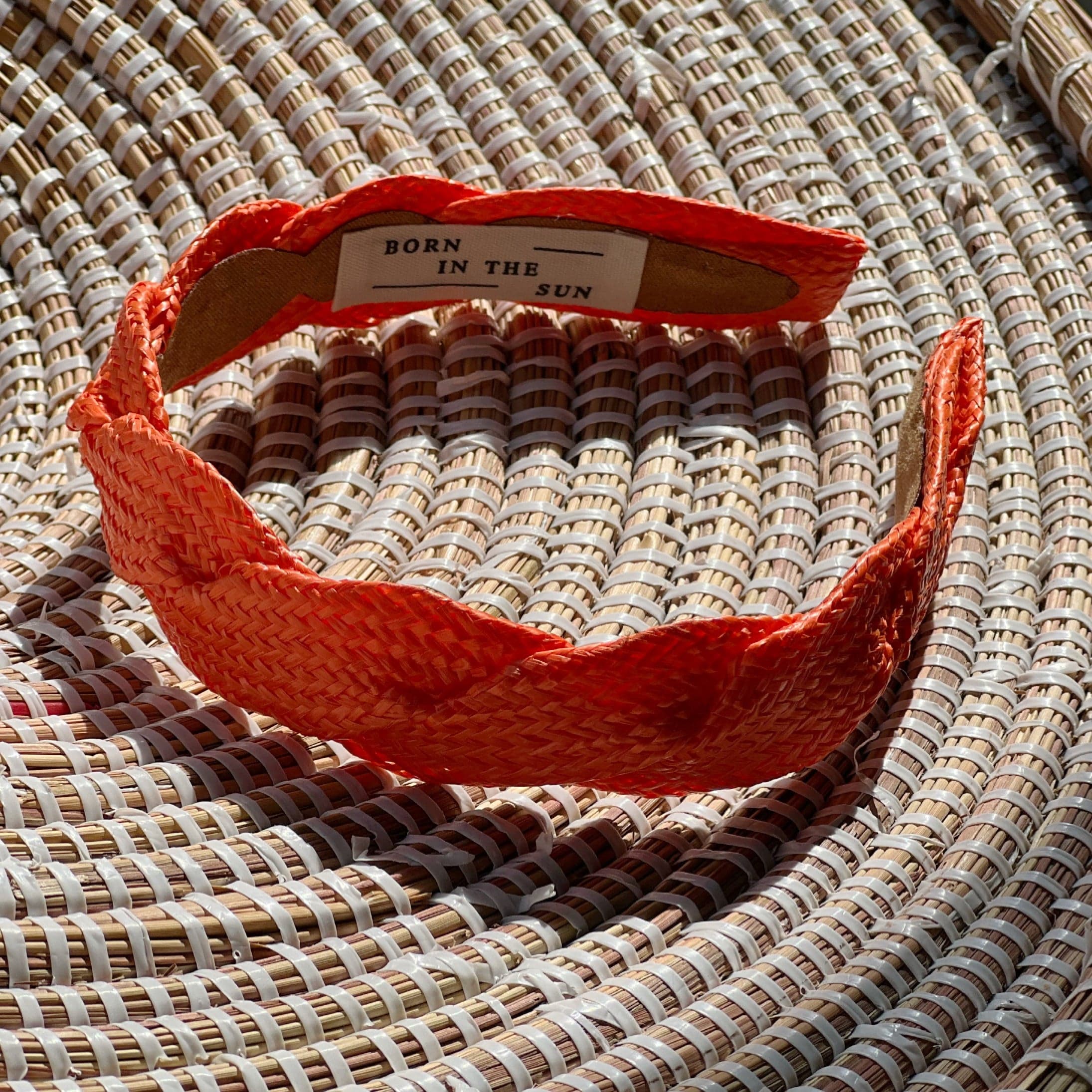 Raffia thin orange Scalloped shape Headband - Born In The Sun