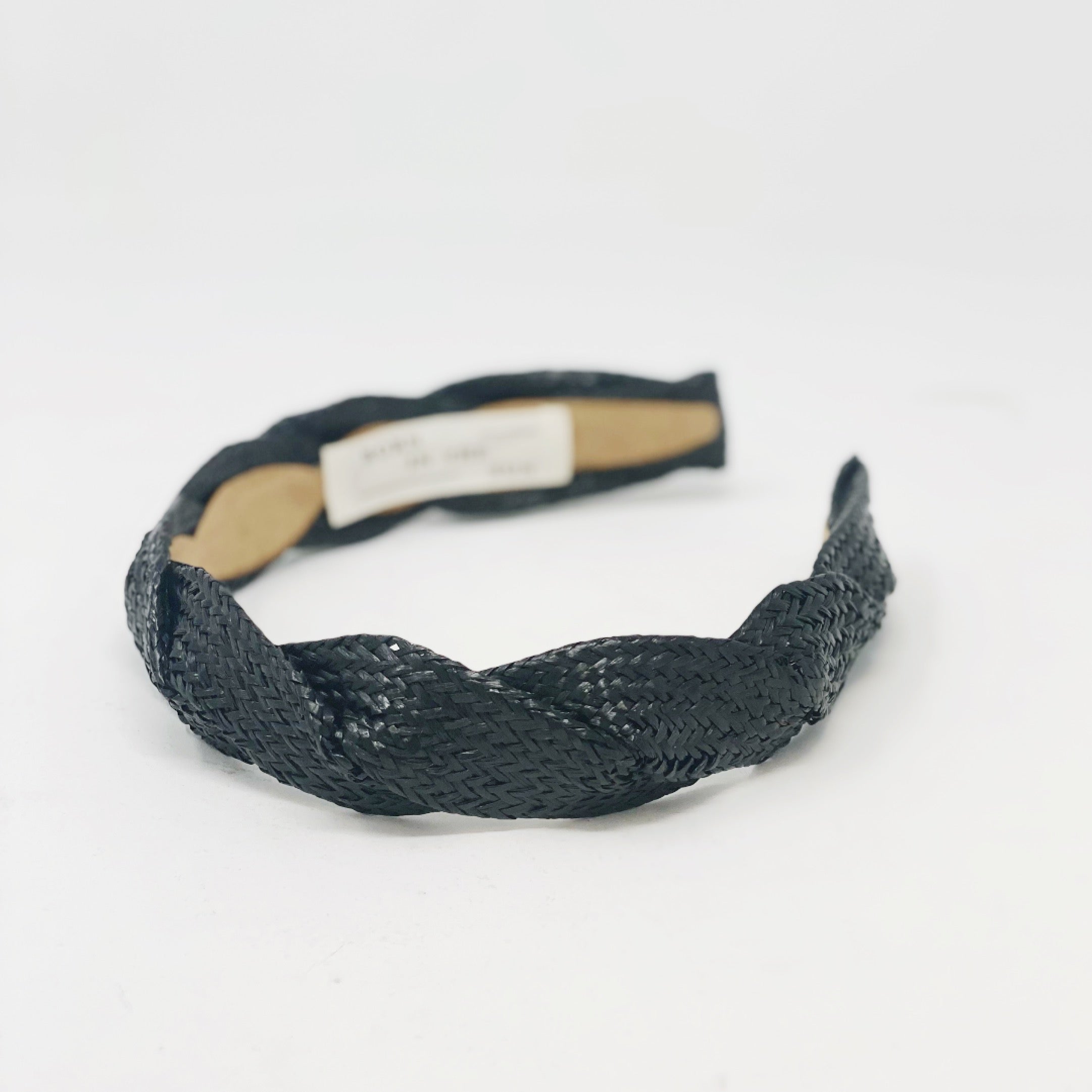 Raffia thin black Scalloped shape Headband - Born In The Sun