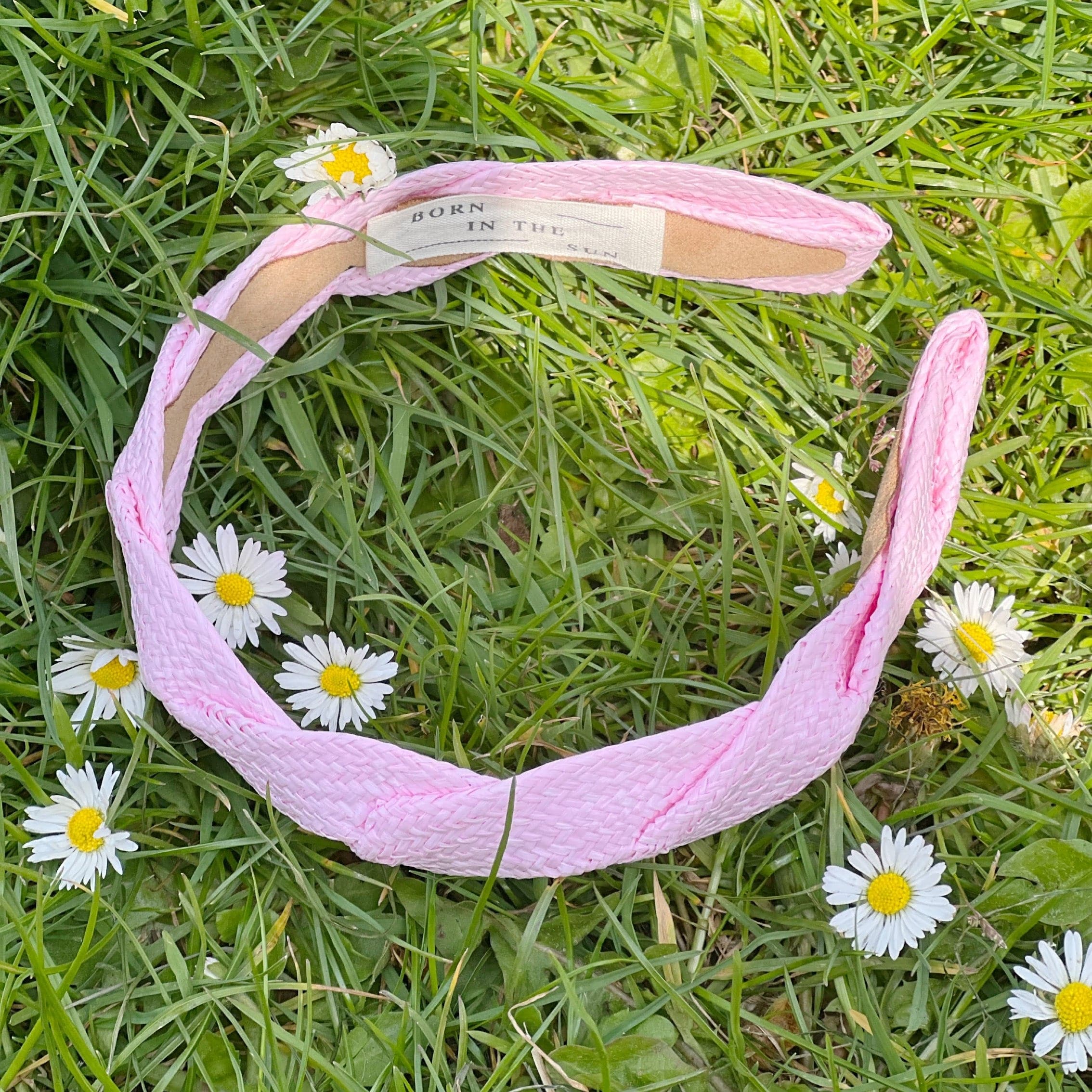 Raffia pink thin Scalloped shape Headband - Born In The Sun