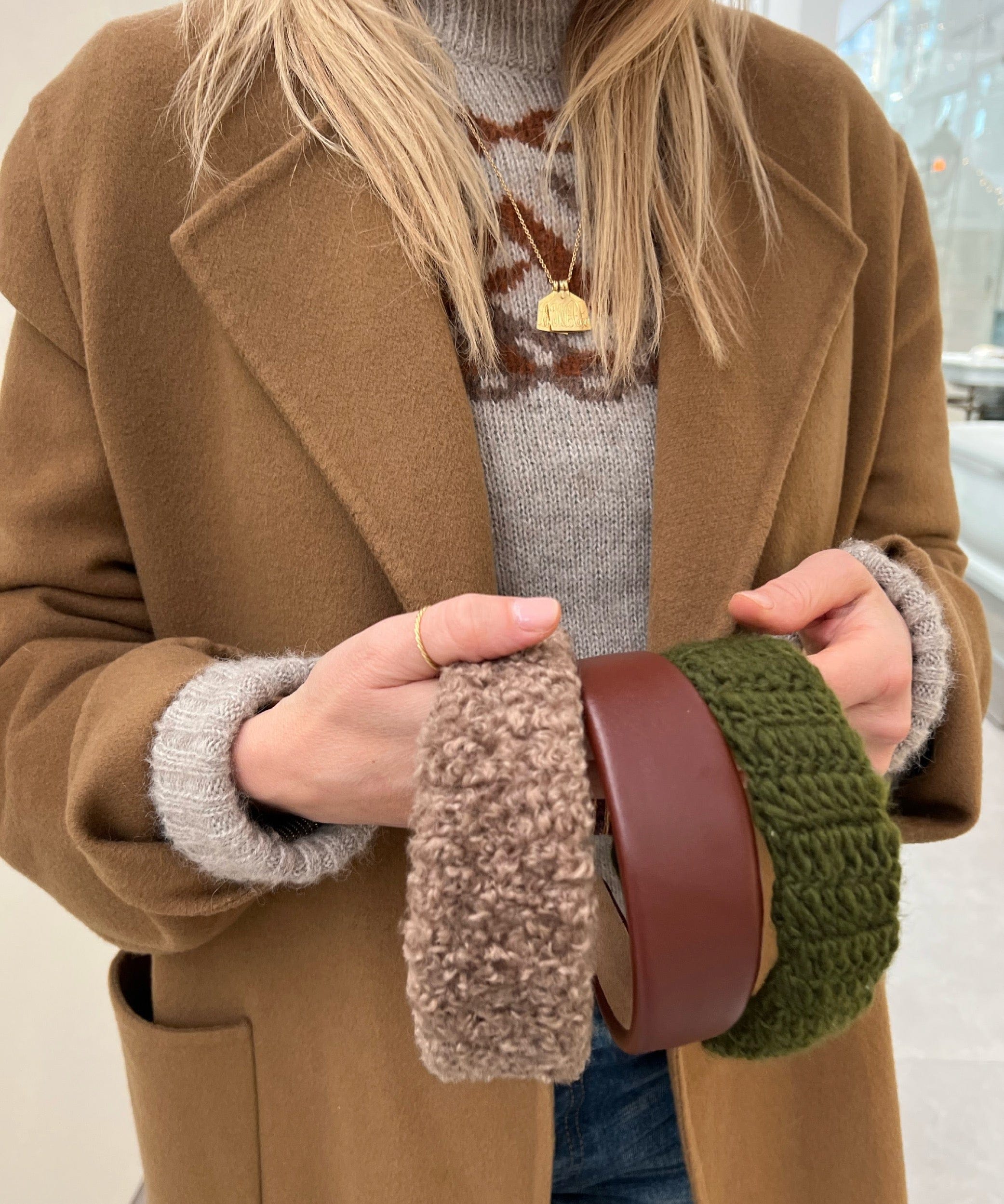 Chestnut Padded  Leather Headband - Born In The Sun