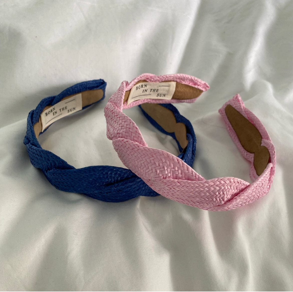 Cobalt blue thin raffia Scalloped shape Headband - Born In The Sun