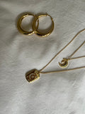 Gold chunky hoop earrings - Born In The Sun