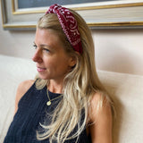 Bandana Burgundy Knotted Headband - Born In The Sun