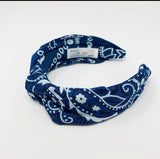 Bandana Navy Knotted Headband - Born In The Sun