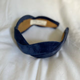 Navy velvet Scalloped shape Headband - Born In The Sun