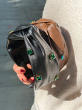 Brown Crystal Leather Headband - Born In The Sun