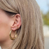 Gold chunky hoop earrings - Born In The Sun