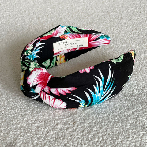 Hawaii black knotted headband - Born In The Sun