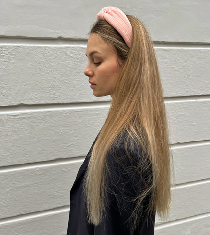 Pink Cotton Gauze Knotted Headband - Born In The Sun