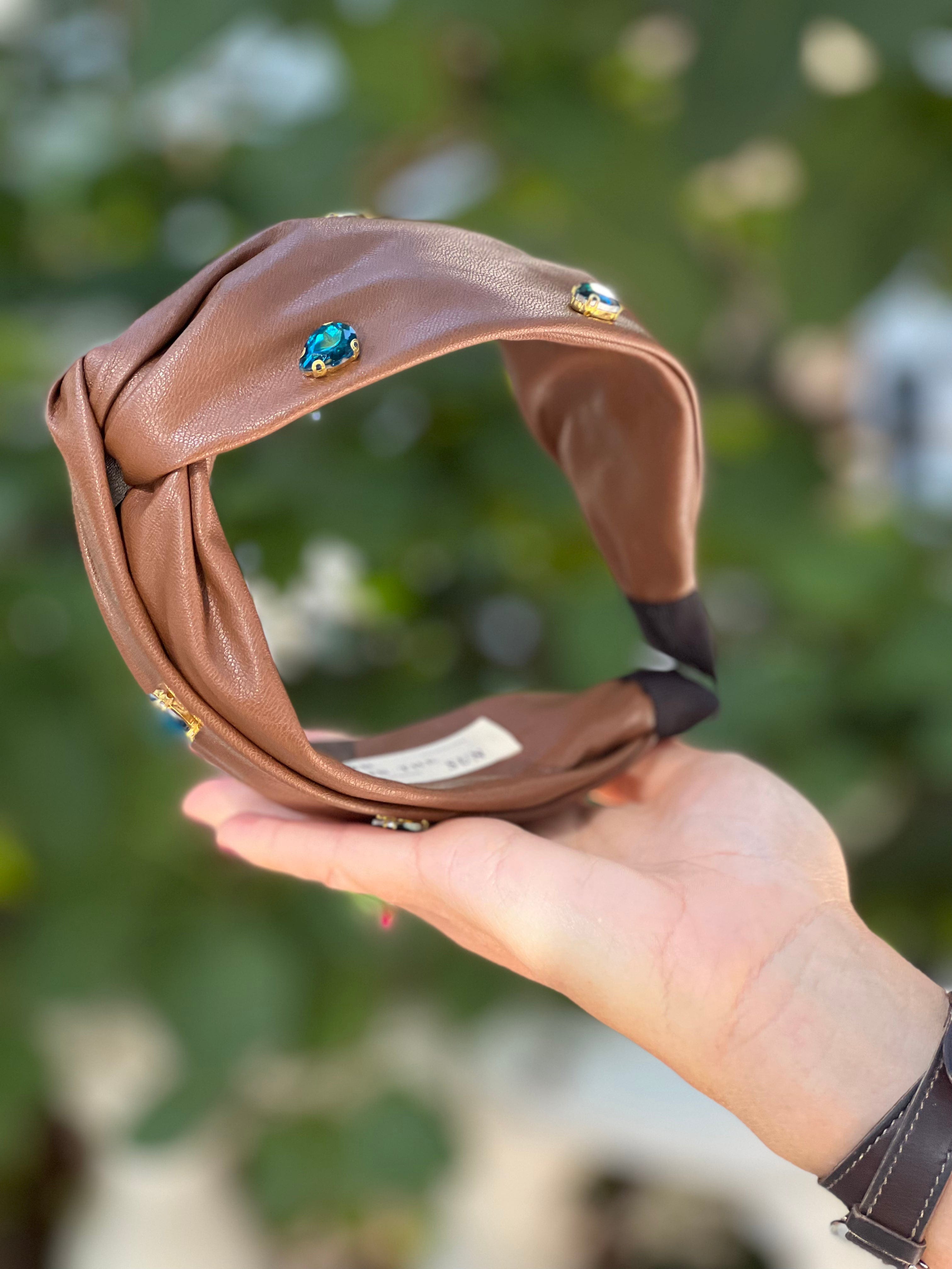 Leather headband outlet