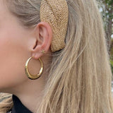 Gold chunky hoop earrings - Born In The Sun