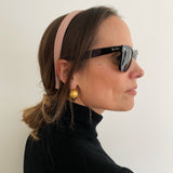 Pink Thin Faux Leather Headband at Born In The Sun - Borninthesun