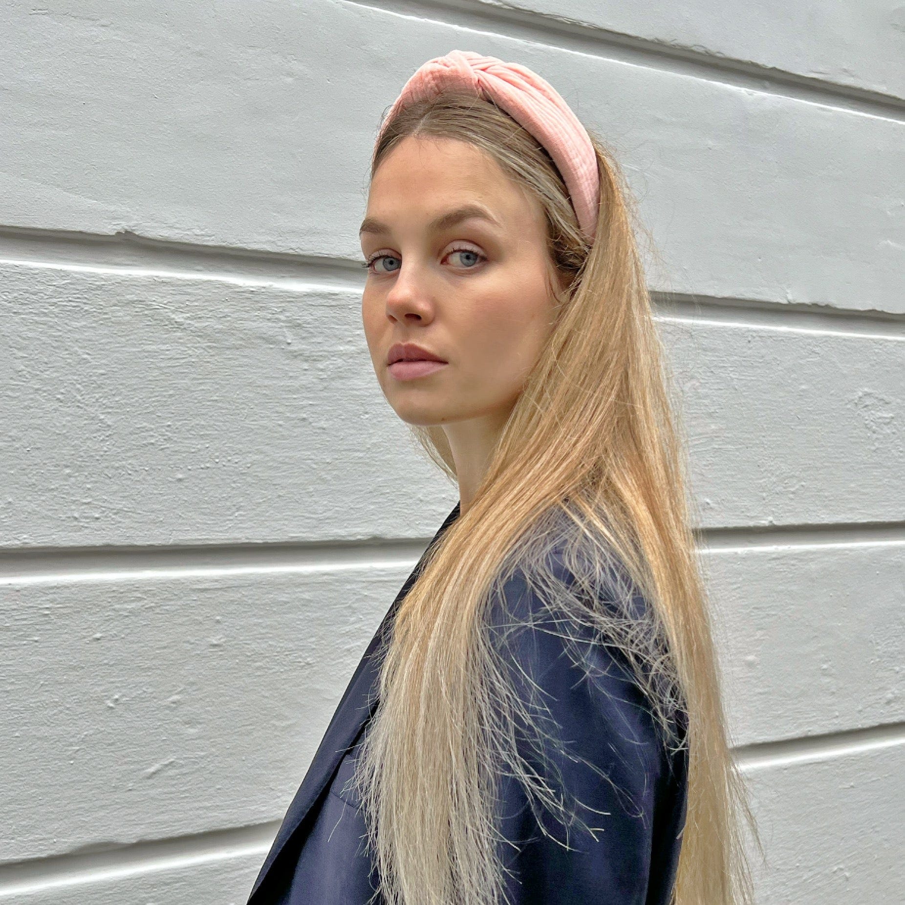Pink Cotton Gauze Knotted Headband - Born In The Sun